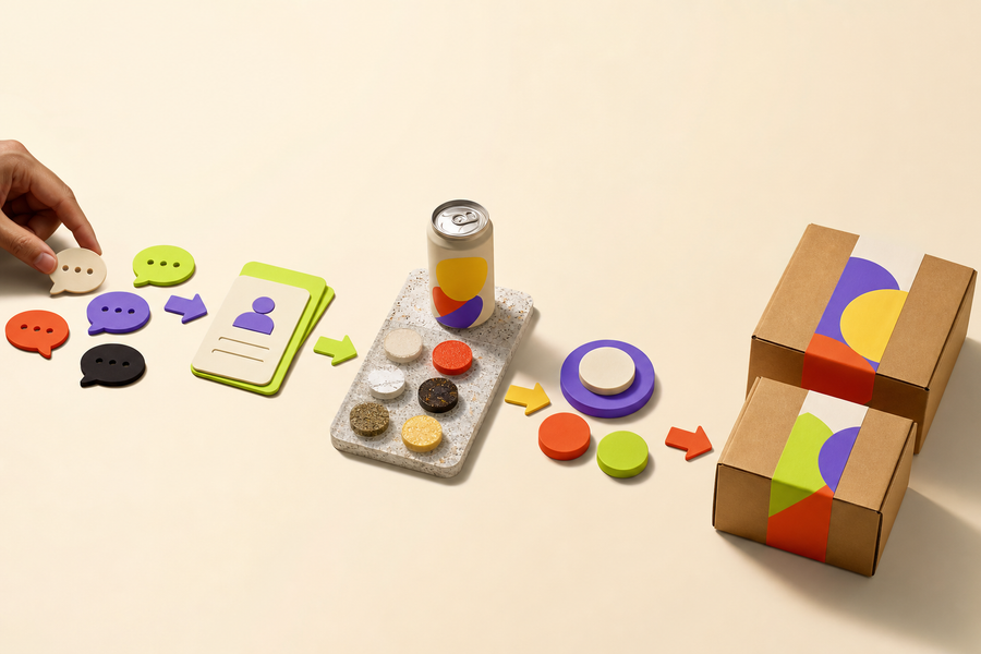 Food-product demand signals progressing from conversation to reorder