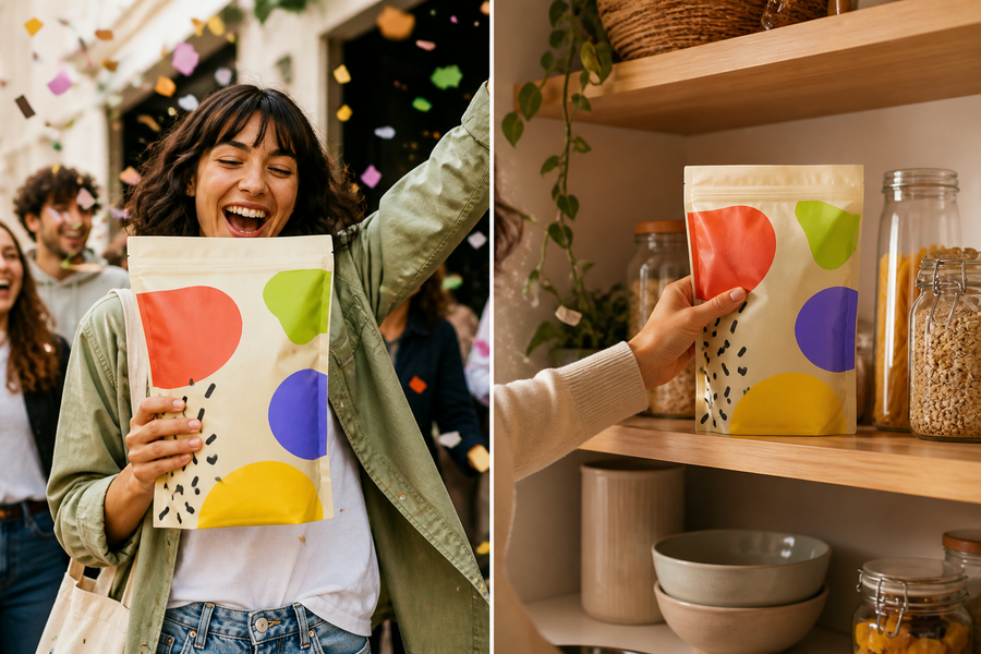 The same revived packaged product at first purchase and everyday repeat purchase